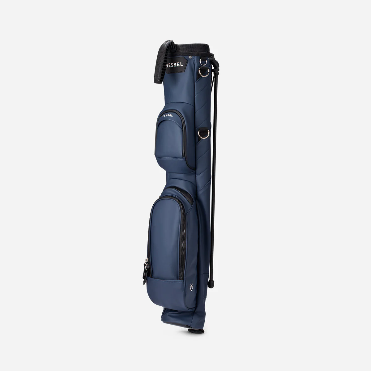 Pencil Stand Bag in Pebbled Navy - Image 2