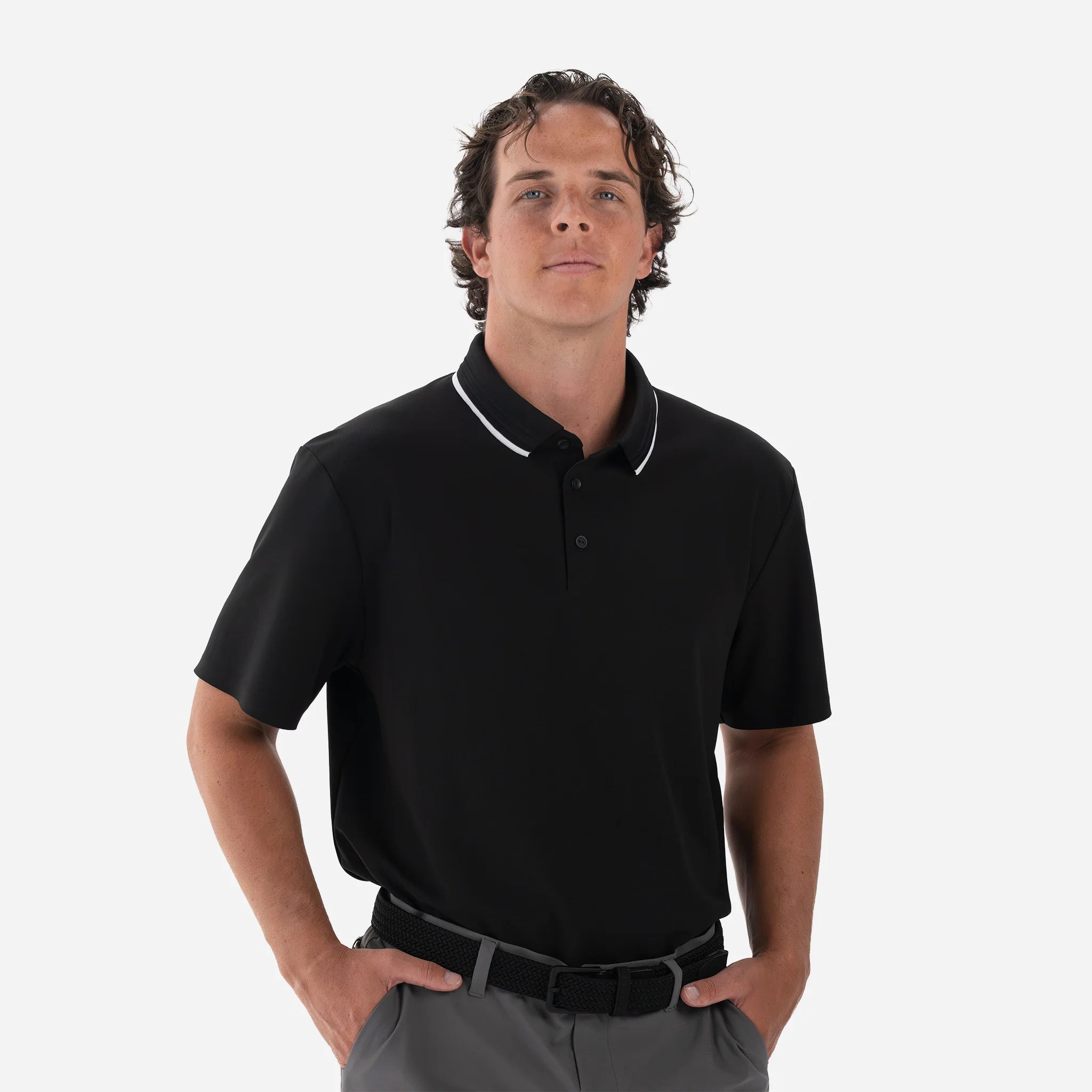 Performance Piqué Polo - Black - Image 2