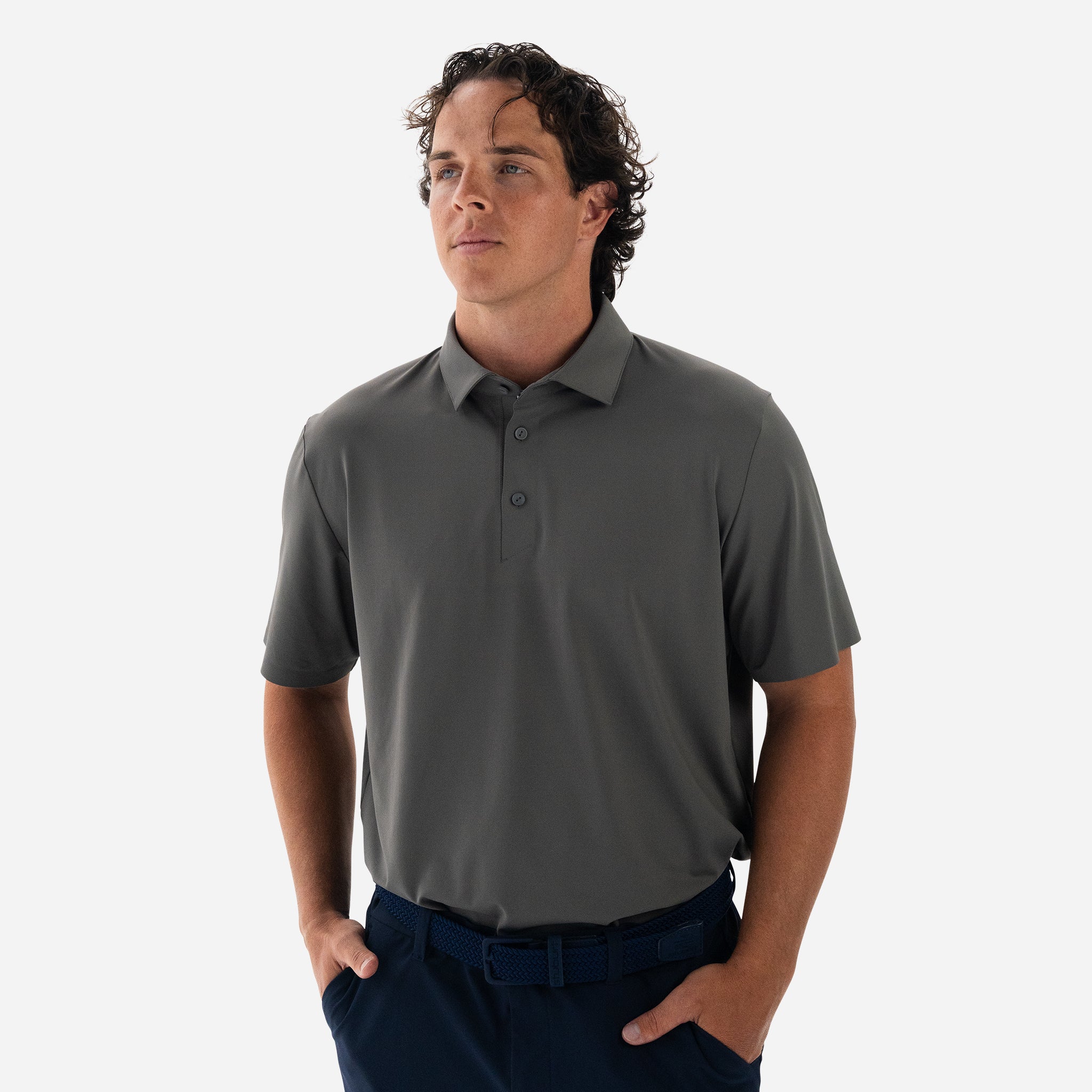 Performance Tech Polo - Charcoal - Image 2