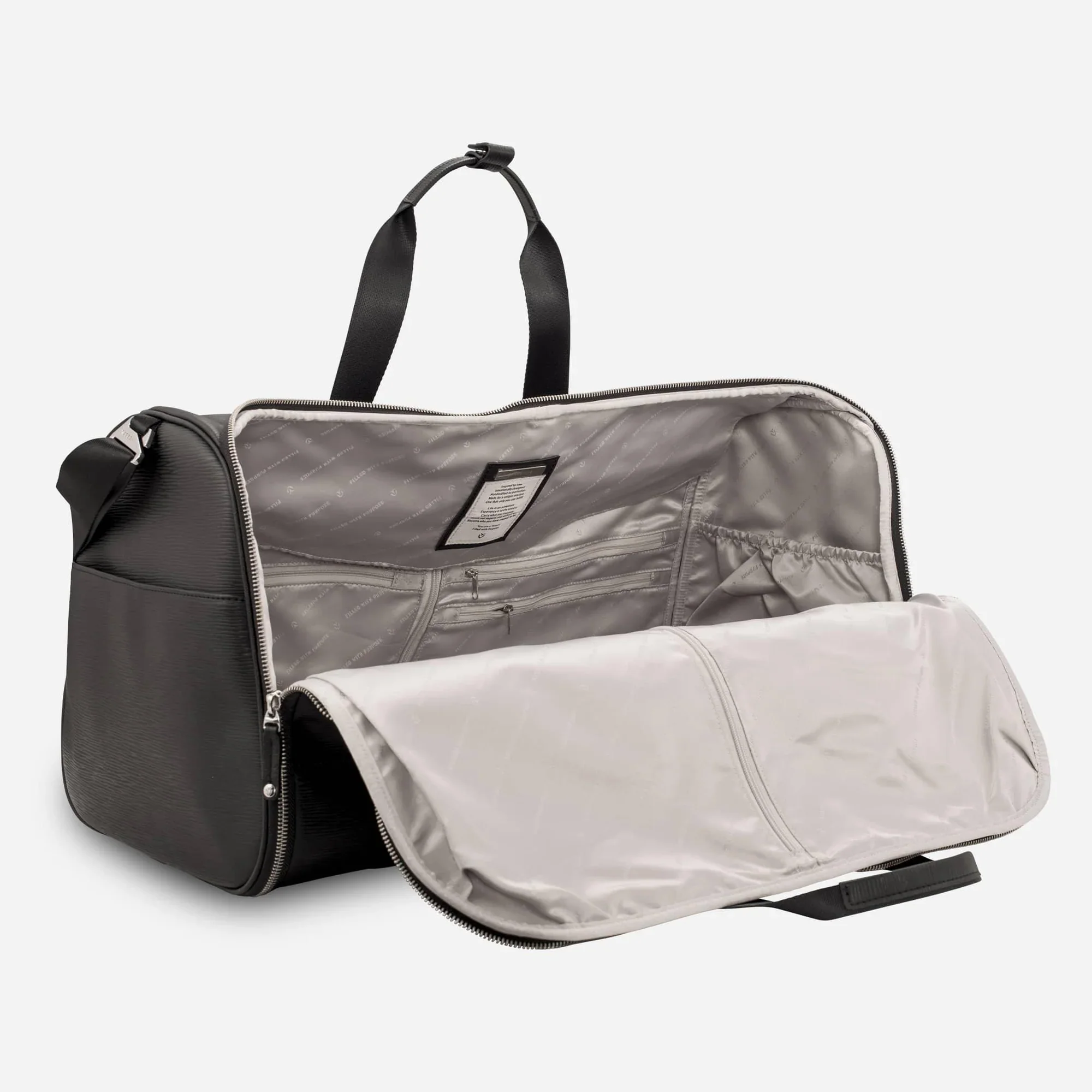 Signature Garment Duffel in Pebbled Black - Image 8