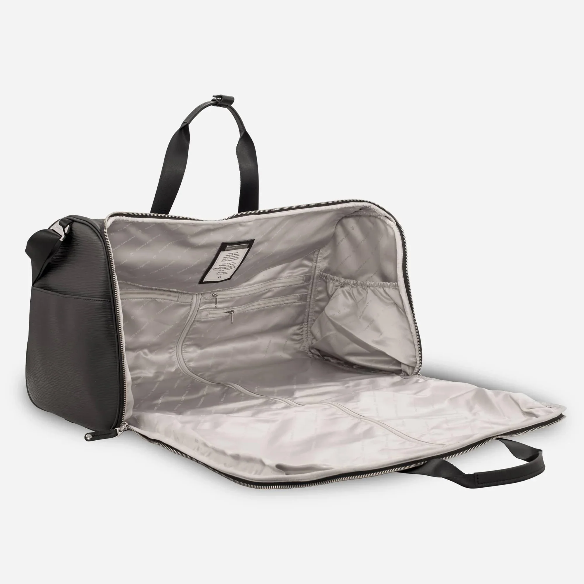 Signature Garment Duffel in Pebbled Black - Image 9