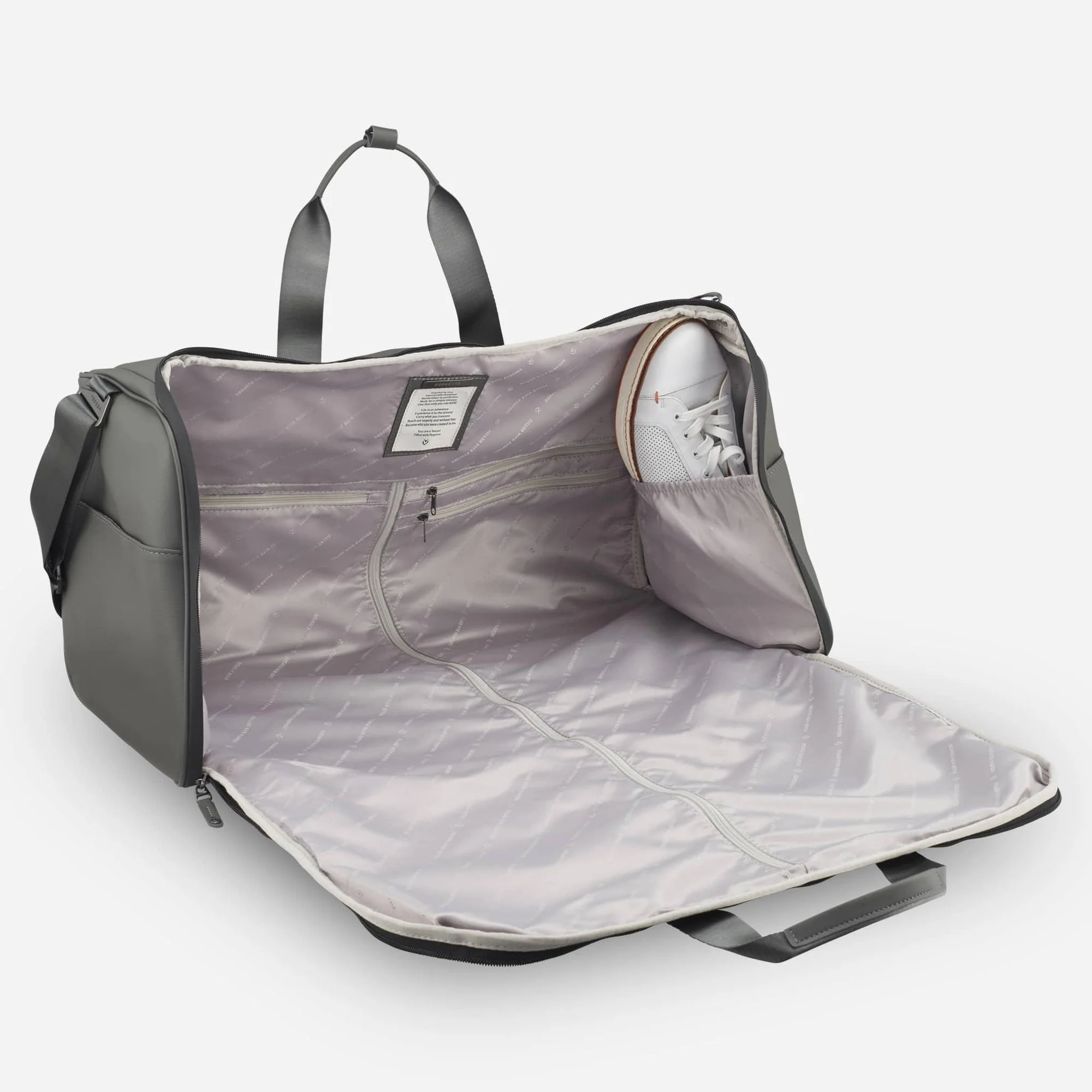 Signature Garment Duffel in Pebbled Black - Image 12