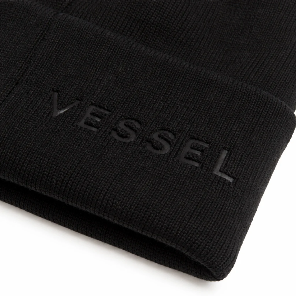Vessel Beanie Hat in Black - Image 2